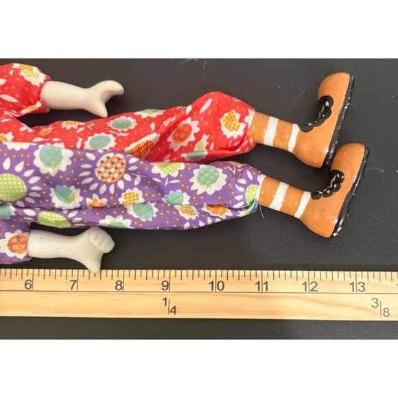 Vintage Ganz Ceramic Collectible Shelf Sitter Clown Doll W/Porcelain Face/Hands/ - Picture 4 of 5